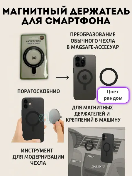 МК88 Магнитный держатель для телефона в автомобиль на панель