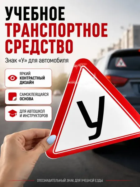Мята_бренд Автомобильный знак ученик