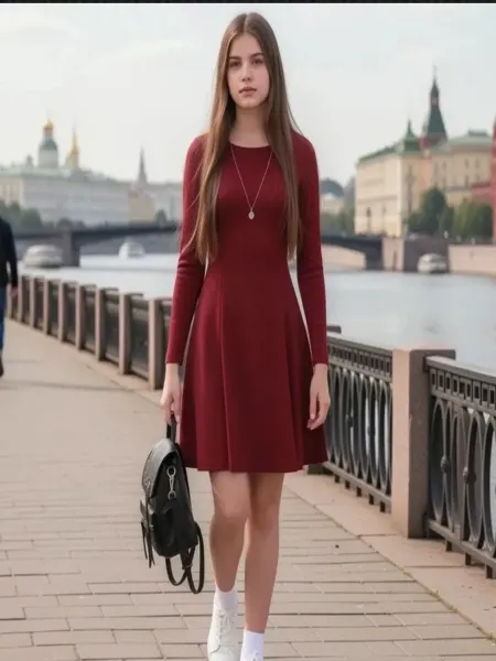 ПОЛЮС-КЛУБ Трикотажное вечернее платье