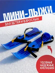 Мини-лыжи с пластиковыми креплениями синие Интерм
