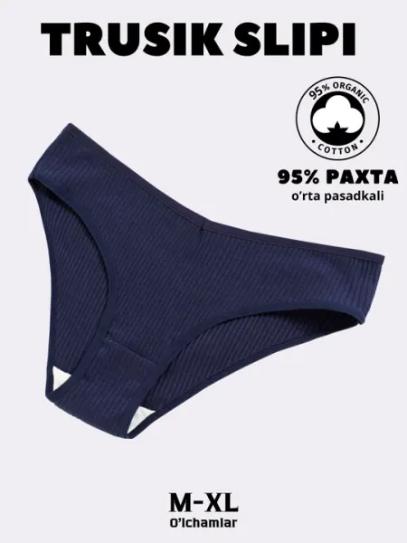Трусы-слипы женские, из хлопка, на средней посадке
