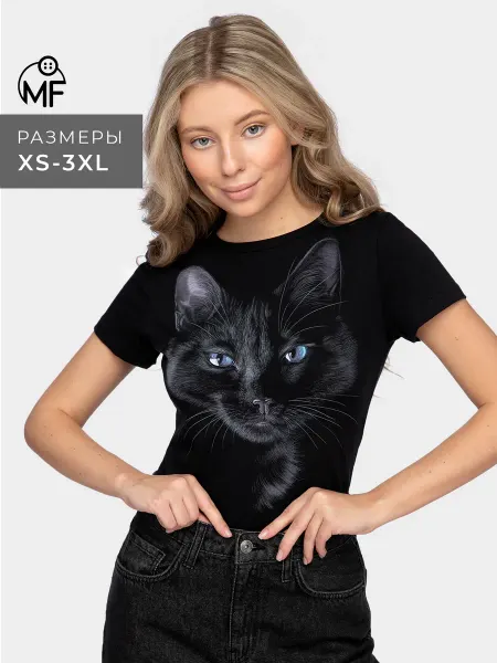 MF Футболка хлопковая с принтом