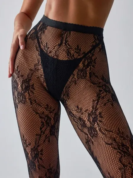 Lupepi Колготки кружевные черные