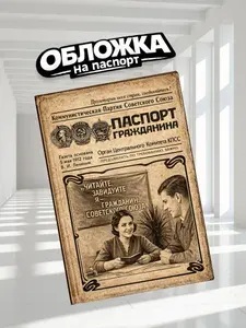 Обложка на паспорт прикольная Паспорт гражданина (П-077)