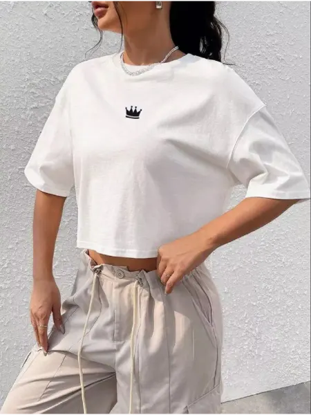 SHOP M.A Футболка укороченная кроп топ