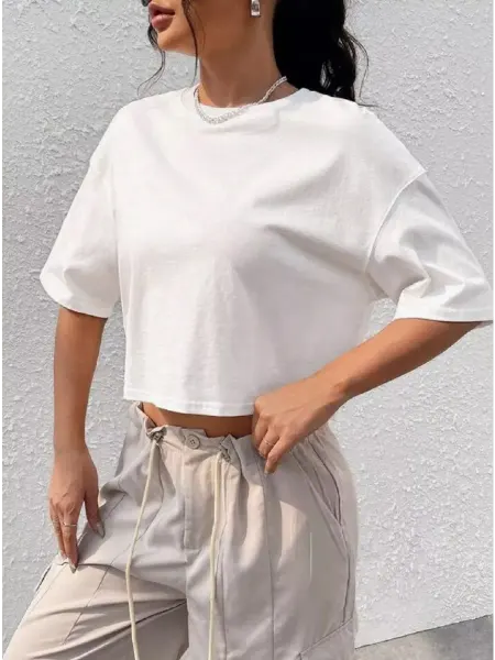 SHOP M.A Футболка укороченная кроп топ