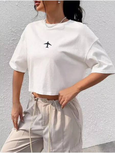 SHOP M.A Футболка укороченная кроп топ