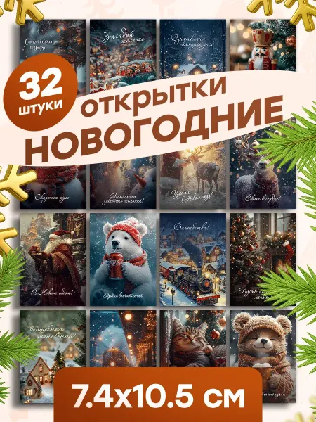 Belki BY Новогодние мини открытки набор