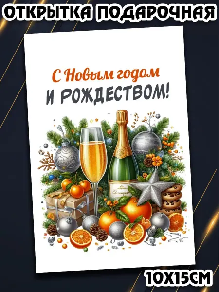 Podarkez Открытка новогодний яркая