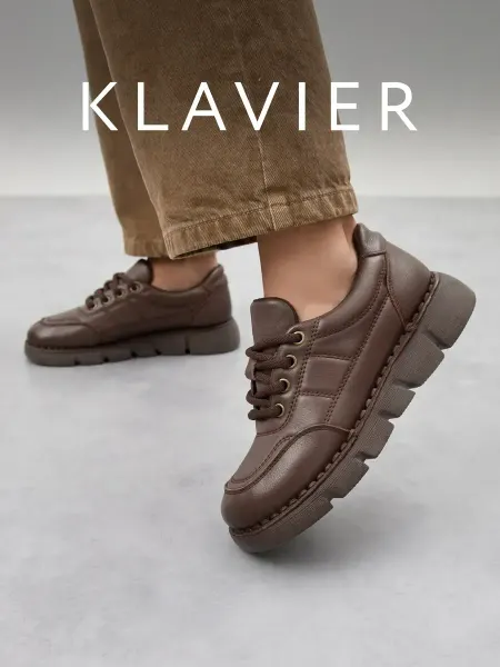 KLAVIER Полуботинки женские коричневые