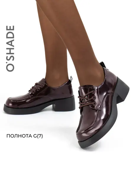 O`SHADE Полуботинки женские бордовые
