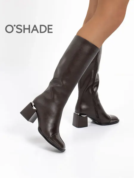 O`SHADE Сапоги женские демисезонные коричневые