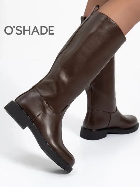 O`SHADE Сапоги трубы женские коричневые