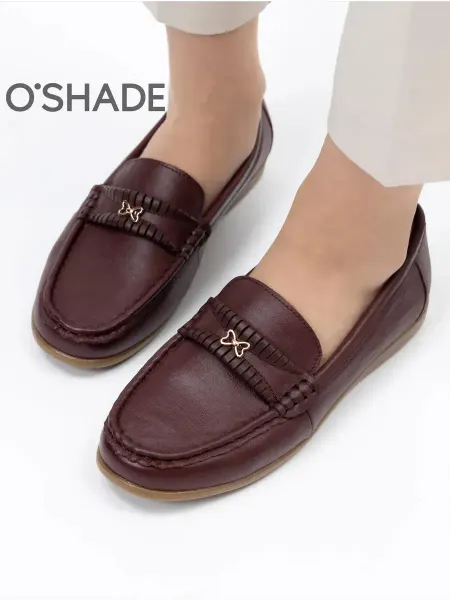O`SHADE Мокасины женские бордовые
