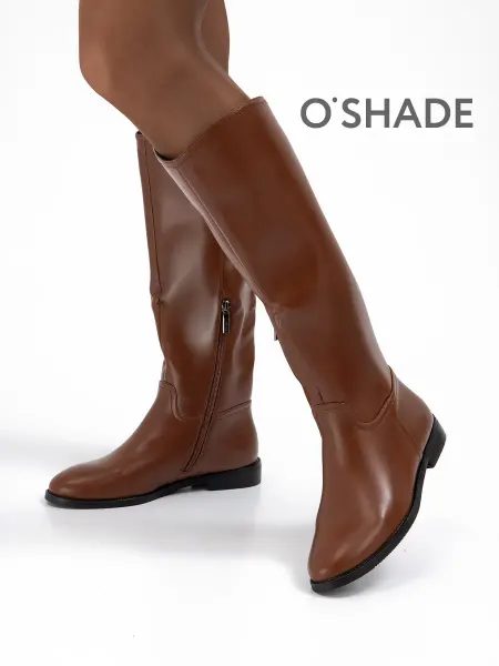O`SHADE Сапоги коричневые женские жемисезонные