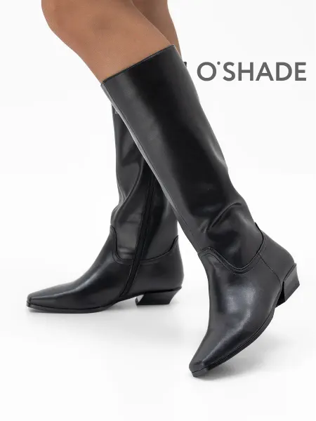 O`SHADE Сапоги демисезонные женские черные