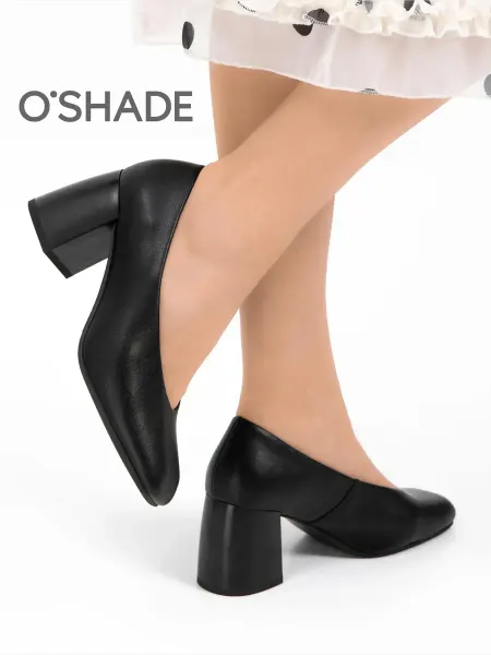 O`SHADE Туфли черные женские на каблуке