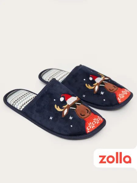Zolla Мужские домашние тапочки новогодние