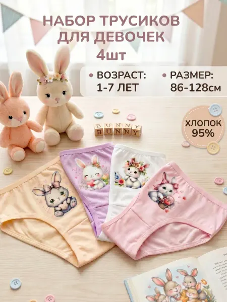 SeMi kids Трусы детские набор 4 штуки