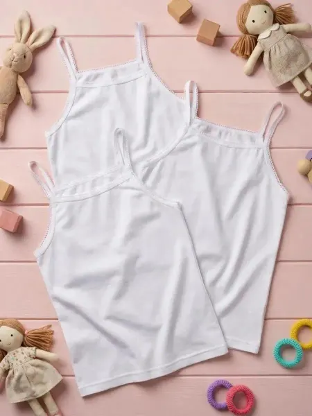 Babycollection Майка детская белая комплект 3 шт