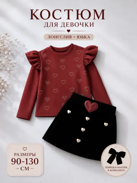 BestBaby Стильный костюм с юбкой