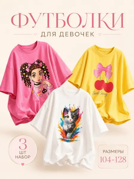 Bonito kids Набор детских футболок 3 шт