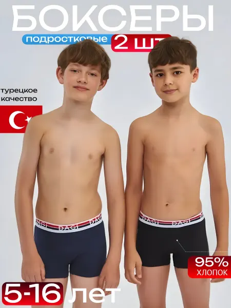 PREMIUM UNDERWEAR Трусы детские боксеры набор 2 шт