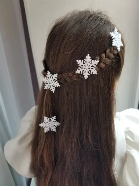 Baby_mimistyle Снежинки на заколке набор