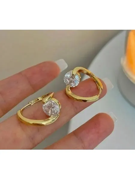 Серьги маленькие из бижутерного сплава