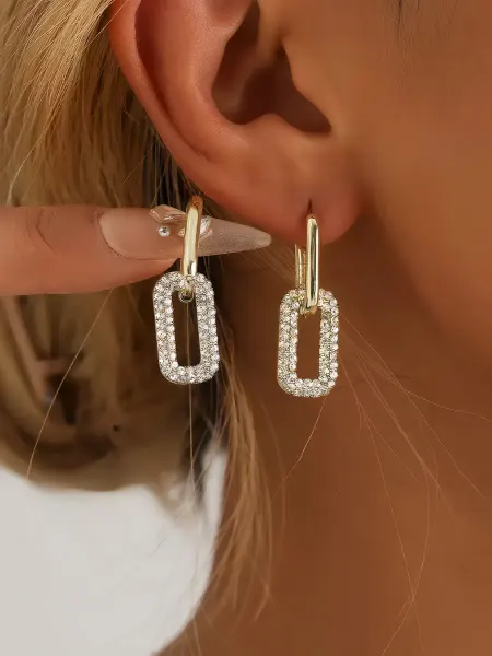 LoveBijou Серьги бижутерия со стразами
