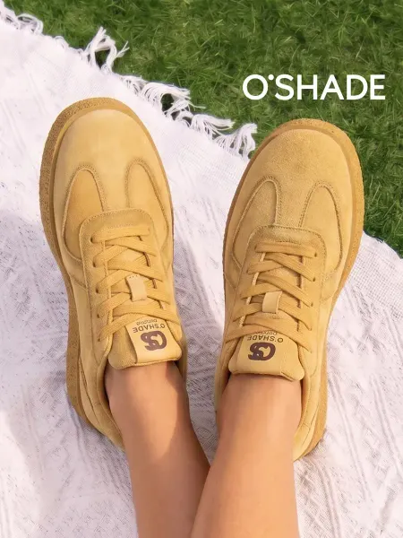 O`SHADE Замшевые кеды женские желтые