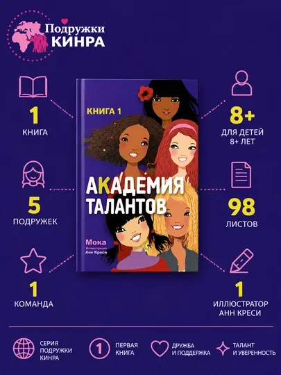 Книга Подружки КИНРА: Академия талантов, Эвелин Бризу-Пеллен, Детская проза