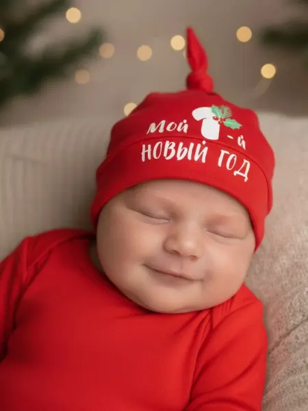 Крошка Я Чепчик новогодний для новорождённых