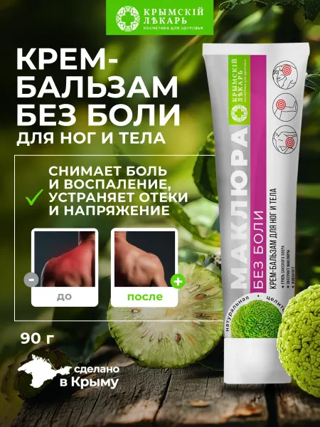 Мануфактура Дом природы Крем-бальзам для ног и тела Обезболивающий
