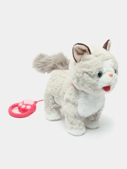 Интерактивная игрушка-кошка, кошка с ленточкой и звуком, мяукающая кошка