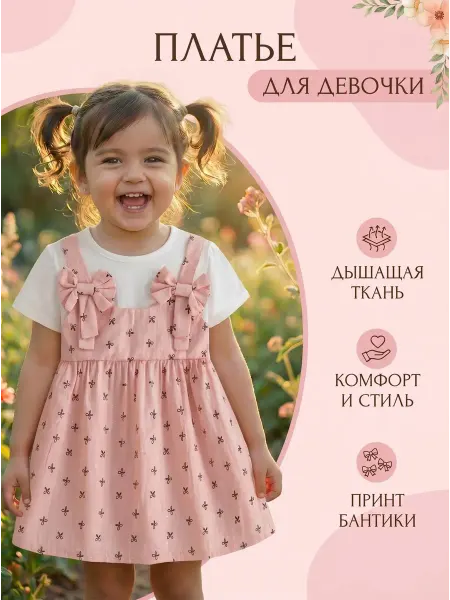 Tokari Платье для новорожденных с бантиками