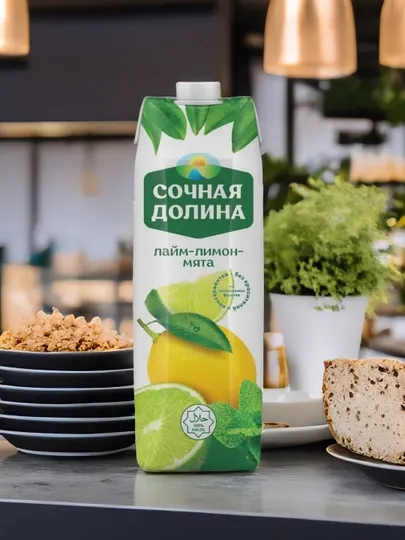 Сок Сочная Долина Лимон-лайм-мята, 1 л