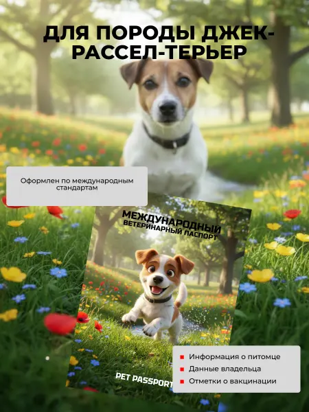 Паспорт ветеринарный междунар. Порода джек-рассел-терьер