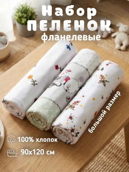AilinHome Пеленки для новорожденных детские фланелевые