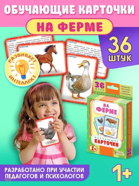 ЛиС Групп Карточки развивающие логопедические На Ферме ДРК-002