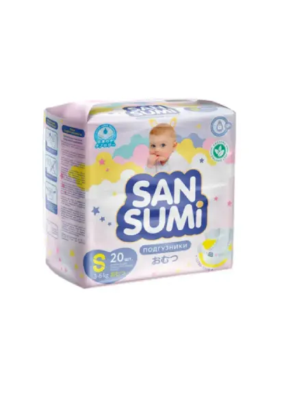 Sansumi Подгузники детские, размер S, 20 шт