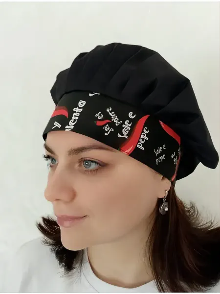 Колпак поварской на липучке