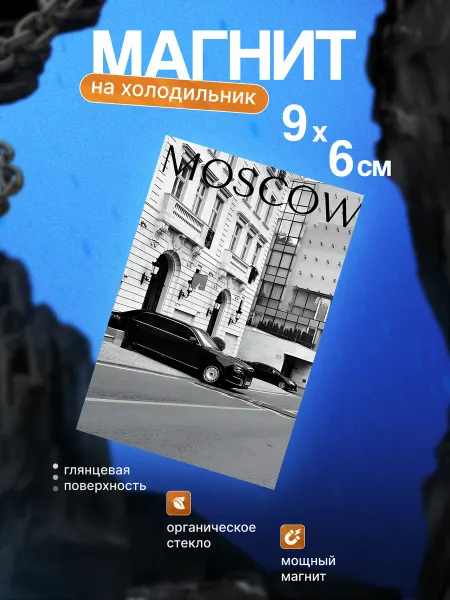 Стильный магнит на холодильник (Москва)