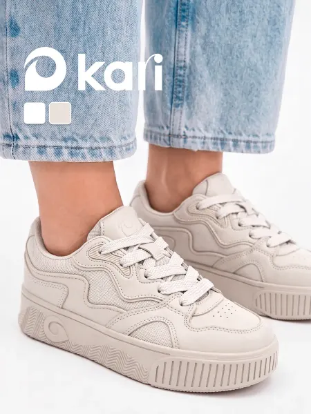 Kari Кеды женские бежевые дышащие
