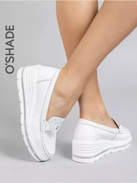 O`SHADE Мокасины женские белые