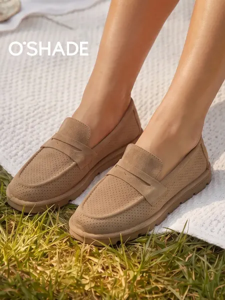 O`SHADE Мокасины замшевые женские
