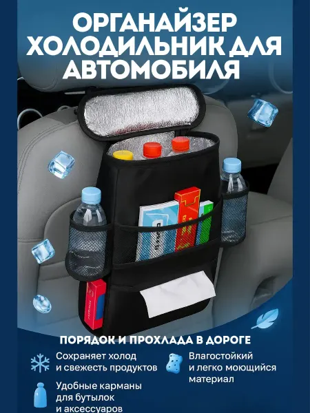 НАЗКА21 Органайзер автомобильный термосумка на спинку сиденья