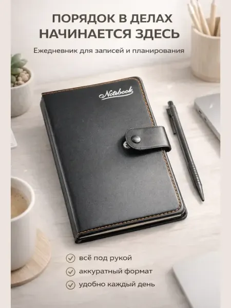 ВПРН3316 Ежедневник с ручкой,блокнот для записей
