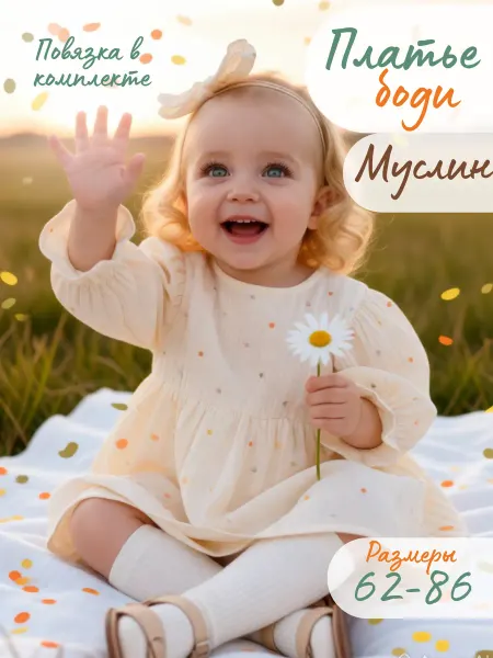 МилаБу Платье боди для новорожденных