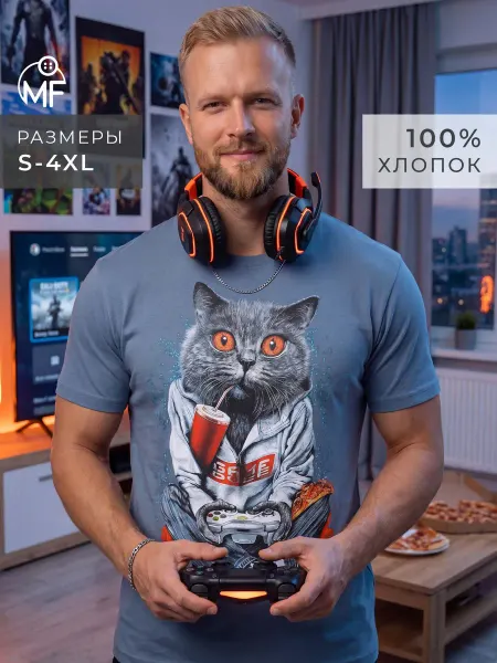 MF Летняя футболка с принтом